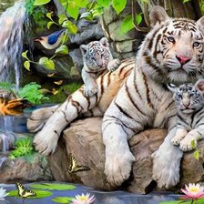 Схема вышивки «Тигры»