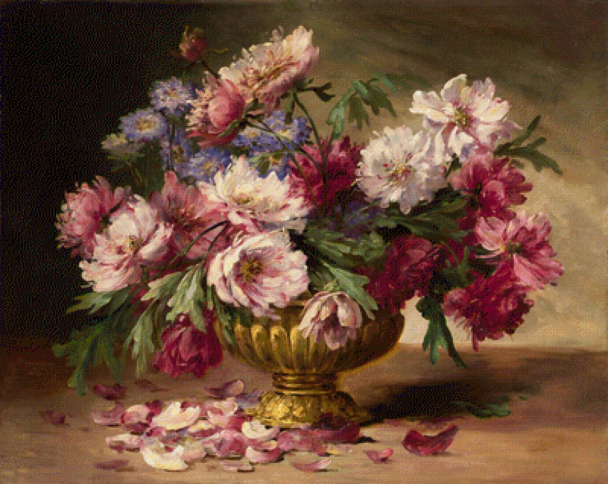 астры - картина, цветы - предпросмотр