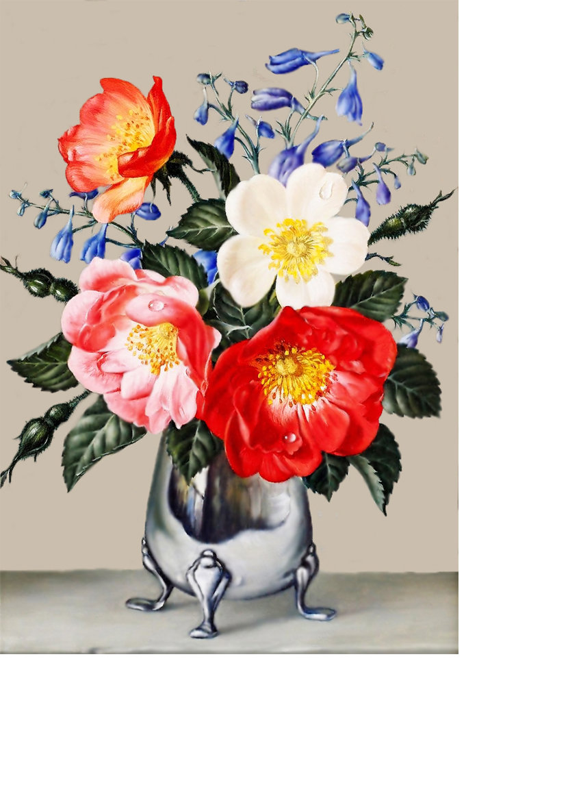 Натюрморт. - натюрморт, цветы, живопись. - оригинал