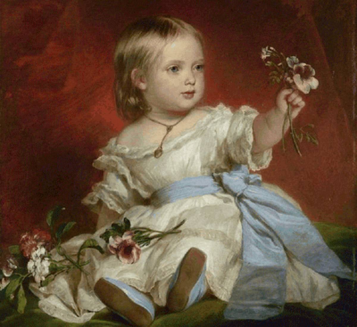 Принцесса Виктория. Franz Xaver Winterhalter - 19 век, портрет, живопись, девочка - предпросмотр