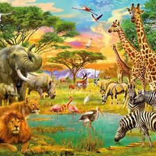 Схема вышивки «Животные»