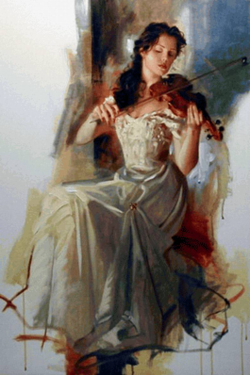 Скрипачка - девушка, женщина - предпросмотр