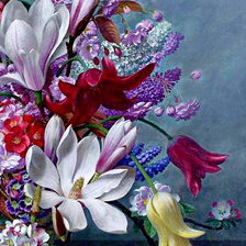 Схема вышивки «ШИКАРНЫЙ БУКЕТ С МАГНОЛИЯМИ-2»