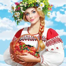 Схема вышивки «Дівчина-весна (Татьяна Доронина)»