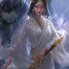 Схема вышивки «Девушка»