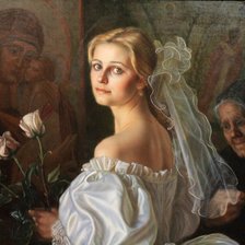 Схема вышивки «Девушка»