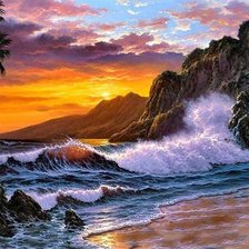 Схема вышивки «океан»