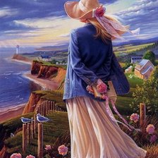 Схема вышивки «девушка»