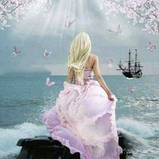 Схема вышивки «Бегущая по волнам»