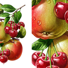 Схема вышивки «Фрукты»