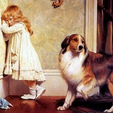 Схема вышивки «Чарльз Бартон Барбер. Провинились»