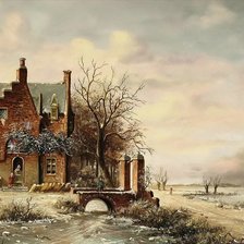 Шарль Лейкерт. Зимний пейзаж