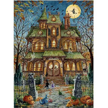 Схема вышивки «дом с приведеньями»