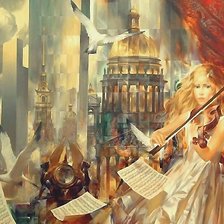 Схема вышивки «Скрипачка»