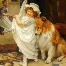 Схема вышивки «Купание колли»