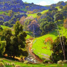 Схема вышивки «Пейзаж. William Wendt»