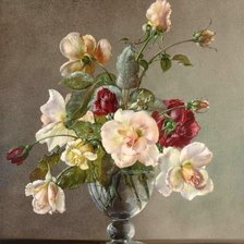 Схема вышивки «Цветы в вазе. Сесил Кеннеди»