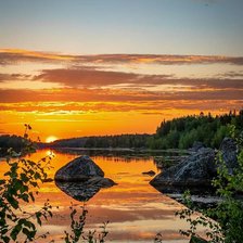 Схема вышивки «закат»