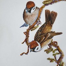 Схема вышивки «птицы»