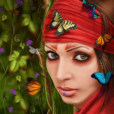 Схема вышивки «девошка»