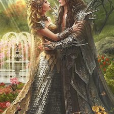 Схема вышивки «Он и она»