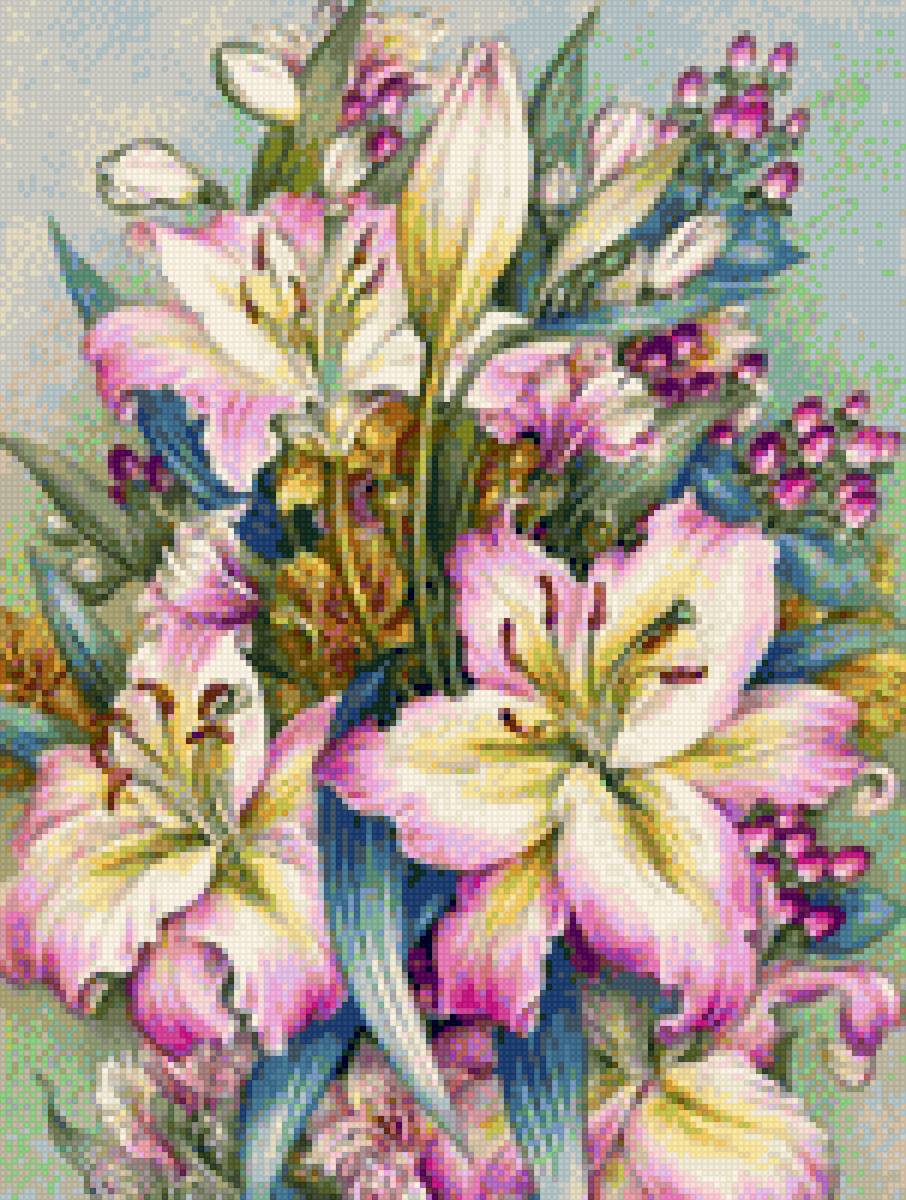 Лилии - цветы, букет, лилии - предпросмотр