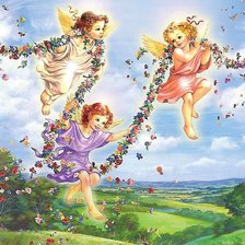 Схема вышивки «ангелочки»