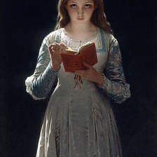 Схема вышивки «За чтением мрачной книги»