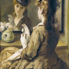 Схема вышивки «У туалета»