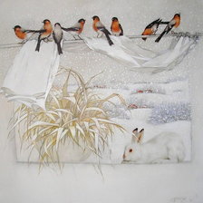 Схема вышивки «зима»