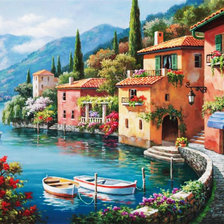 Схема вышивки «Пейзаж.»