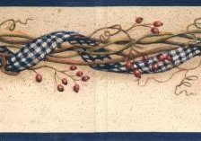 Схема вышивки «БОРДЮР БАНТ С ЯГОДАМИ»