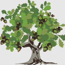 Схема вышивки «Дуб»