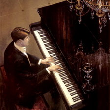 Схема вышивки «У РОЯЛЯ-1»