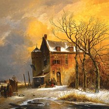 Шарль Анри Жозеф Лейкерт. Голландский пейзаж