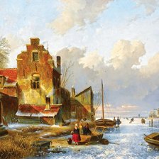 Шарль Анри Жозеф Лейкерт. Голландский пейзаж