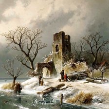 Шарль Анри Жозеф Лейкерт. Голландский пейзаж