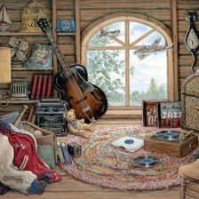 Схема вышивки «ЖАНЕТ КРУСКАМП.МИЛЫЙ ЧЕРДАЧЁК-1»