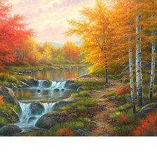 Схема вышивки «Осенний пейзаж»