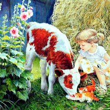 Схема вышивки «Лето в деревне. Леонович Владислав»