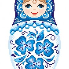 матрешка Гжель