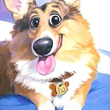 Схема вышивки «собака»