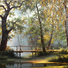 Схема вышивки «лесной мостик»