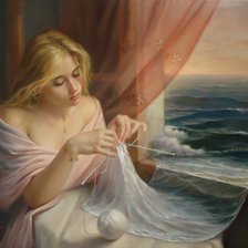 Схема вышивки «Морская мойра»