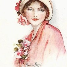 Схема вышивки «Девушка»