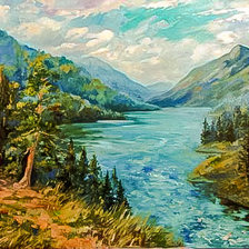 Схема вышивки «Summer Landscape.»