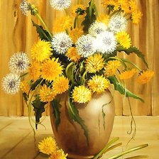 Схема вышивки «одуванчики»