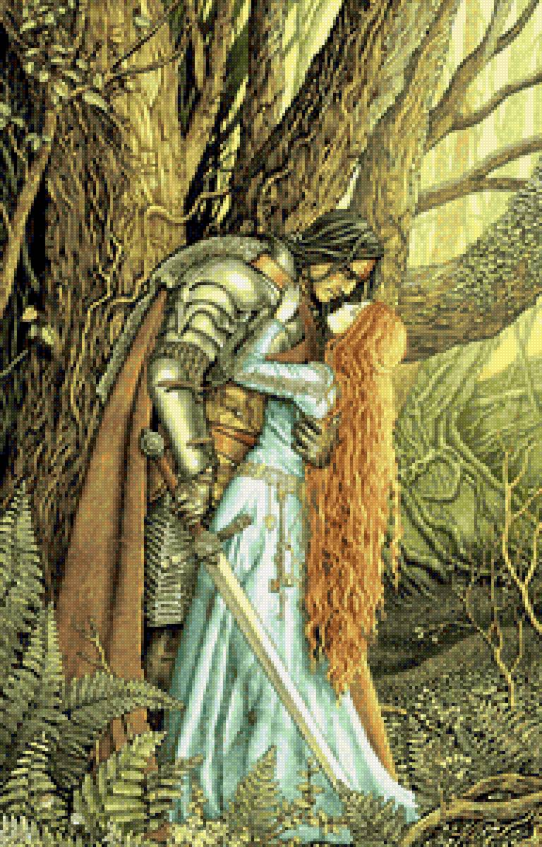 плипл 2 - девушка, картина, игра престолов, рыцарь, пара, средневековье - предпросмотр