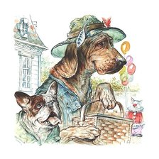 Схема вышивки «собаки»