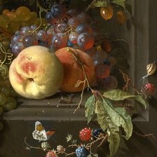 Схема вышивки «Натюрморт с гусеницей. Виллем Ван Альст»